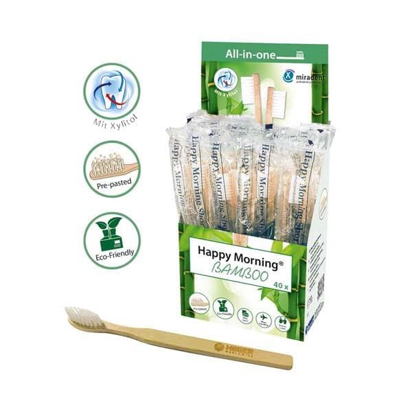 Brosses à dents (avec dentifrice) - HAPPY MORNING BAMBOO 🌳
