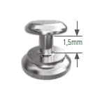 Boutons à coller en métal base ronde ancrage haut