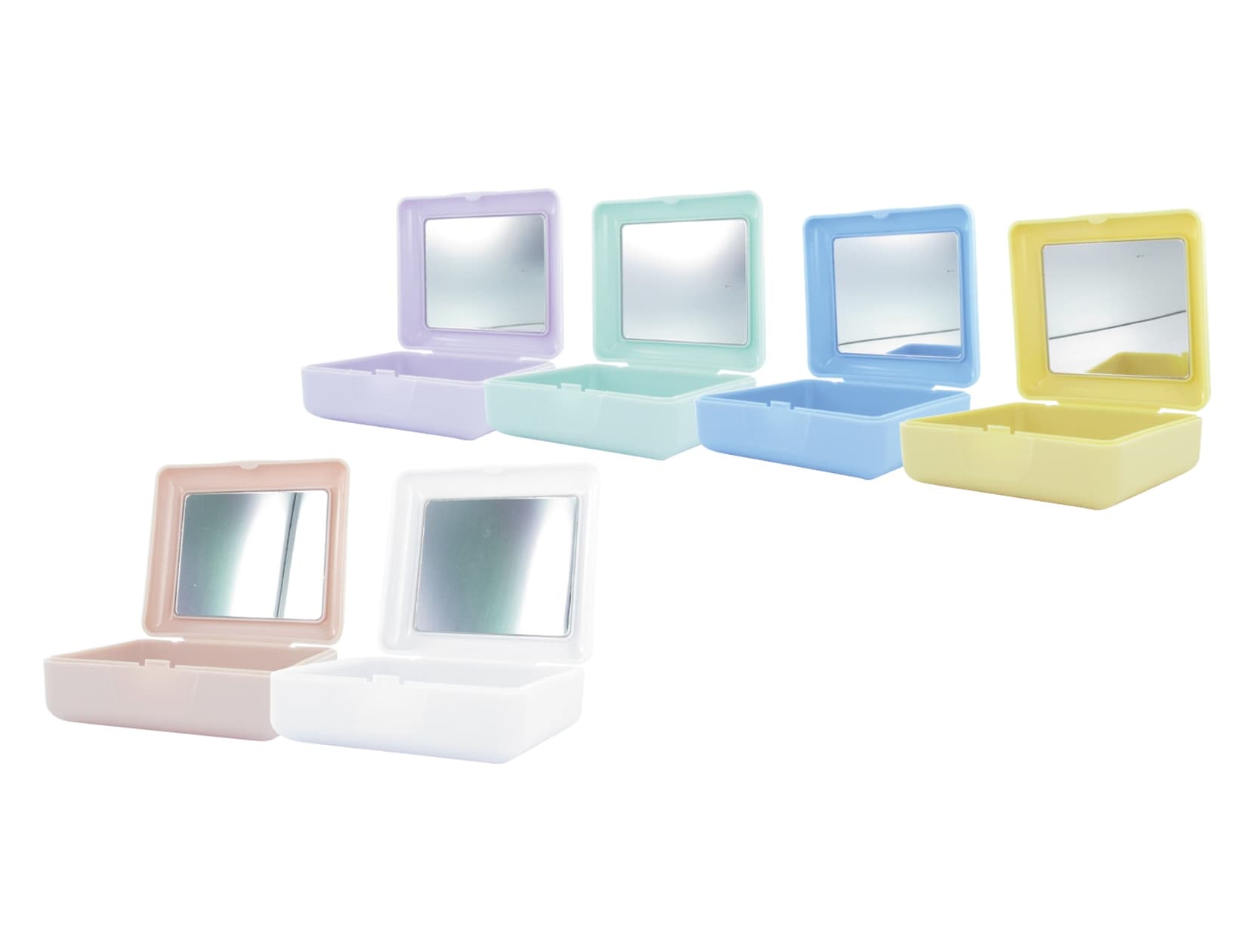 Boîtes de contention rectangulaires avec miroir